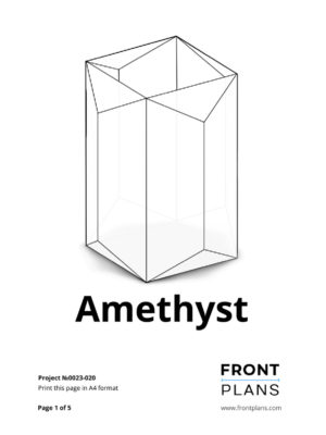 Amethyst Geometric Florarium design plan, DIY blueprint, Terrarium template