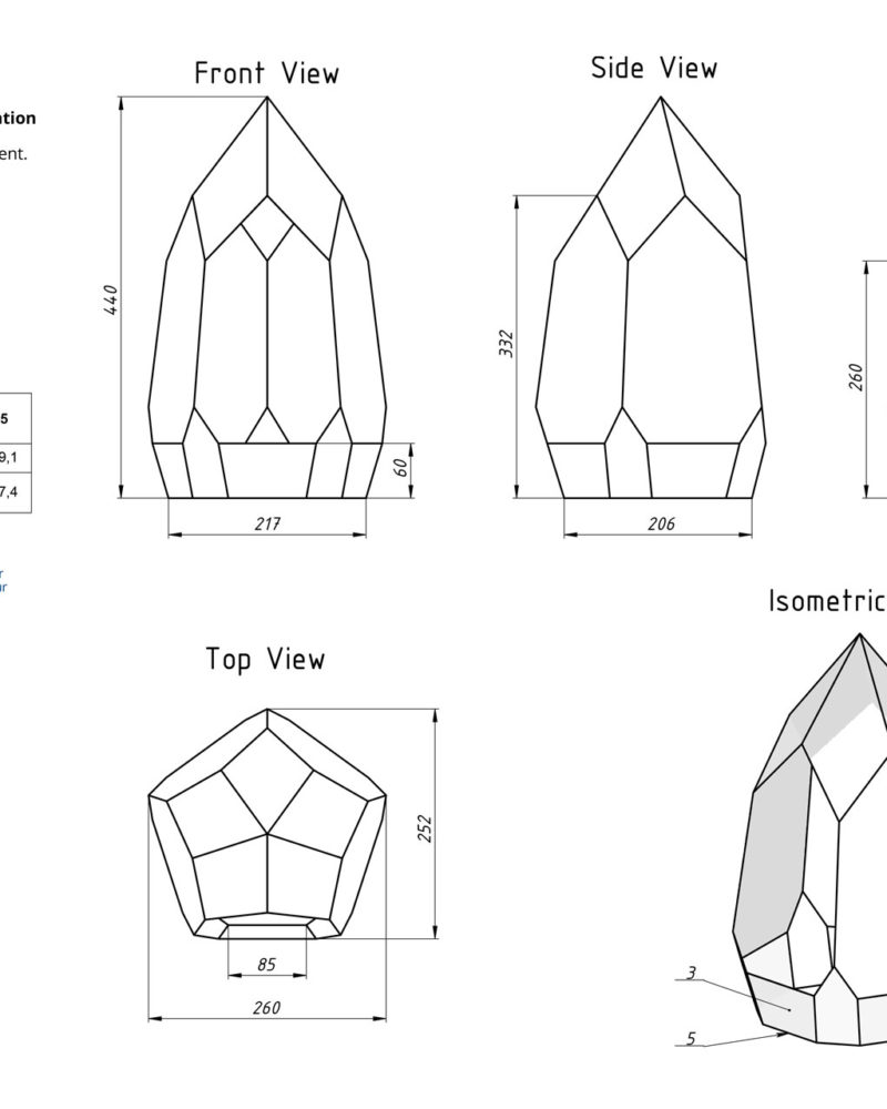 Geometric Florarium design plan, DIY blueprint, Terrarium template