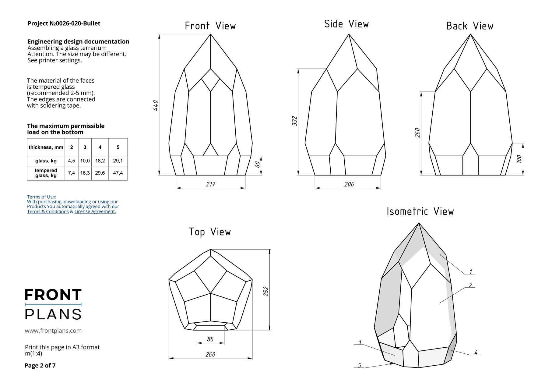 Geometric Florarium design plan, DIY blueprint, Terrarium template