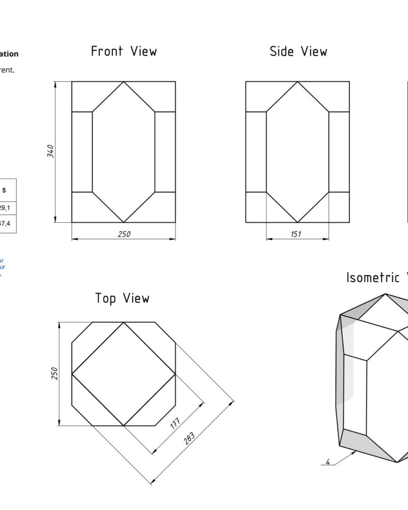 Coulomb Geometric Florarium design plan, DIY blueprint