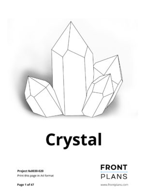 Crystal Geometric Florarium design plan, DIY blueprint, Terrarium template