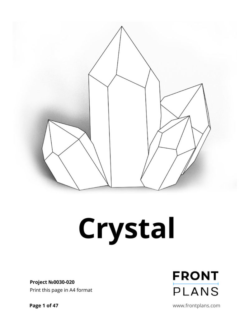 Crystal Geometric Florarium design plan, DIY blueprint, Terrarium template