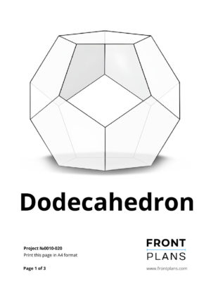 Dodecahedron Geometric Florarium design plan, blueprint
