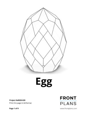 EGG Geometric Florarium design plan, DIY blueprint, Terrarium template