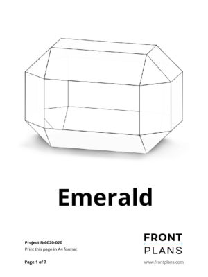 Emerald Geometric Florarium design plan, DIY blueprint, Terrarium template