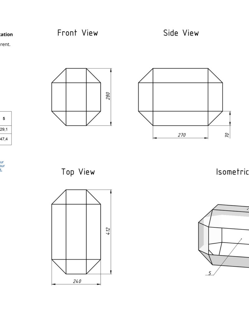 Emerald Geometric Florarium design plan, DIY blueprint, Terrarium template