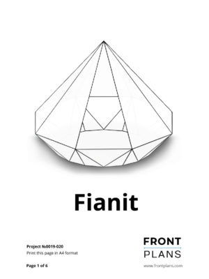 Fianit Geometric Florarium design plan, DIY blueprint, Terrarium template