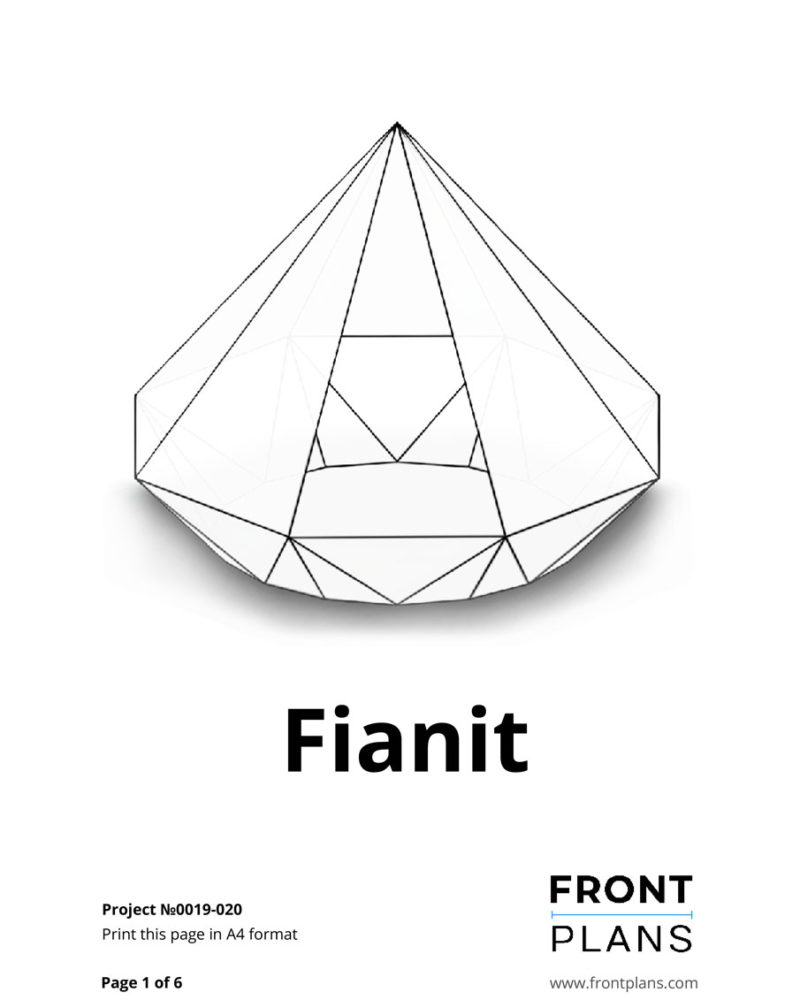 Fianit Geometric Florarium design plan, DIY blueprint, Terrarium template