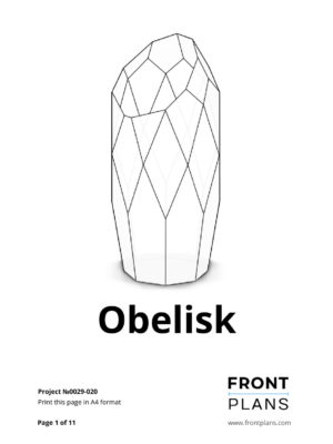 Obelisk Geometric Florarium design plan, DIY blueprint, Terrarium template