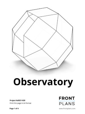 Observatory Geometric Florarium design plan, DIY blueprint, Terrarium template