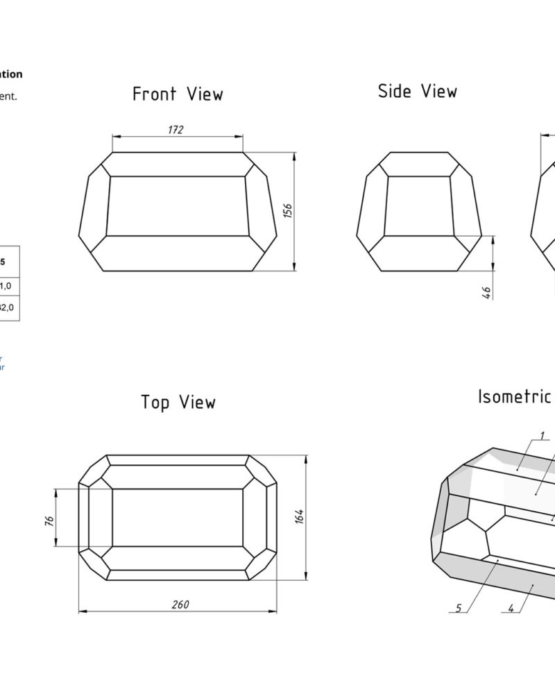 Peridot Geometric Florarium design plan, DIY blueprint, Terrarium template