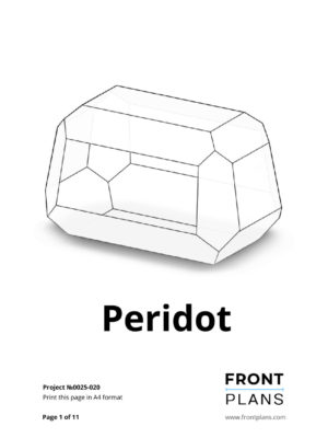Peridot Geometric Florarium design plan, DIY blueprint, Terrarium template