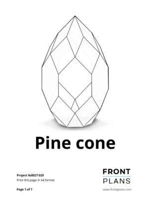 Pine Cone Geometric Florarium design plan, DIY blueprint, Terrarium template