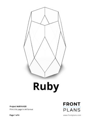 Ruby Geometric Florarium design plan, DIY blueprint, Terrarium template