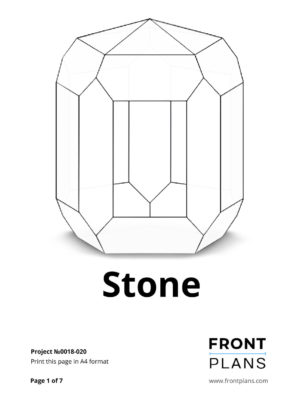 Stone Geometric Florarium design plan, DIY blueprint, Terrarium template