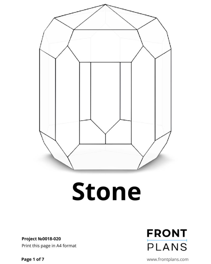 Stone Geometric Florarium design plan, DIY blueprint, Terrarium template