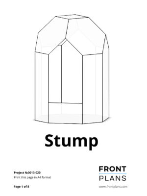 Stump Geometric Florarium design plan, blueprint