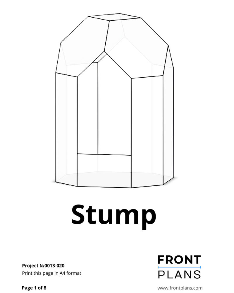 Stump Geometric Florarium design plan, blueprint