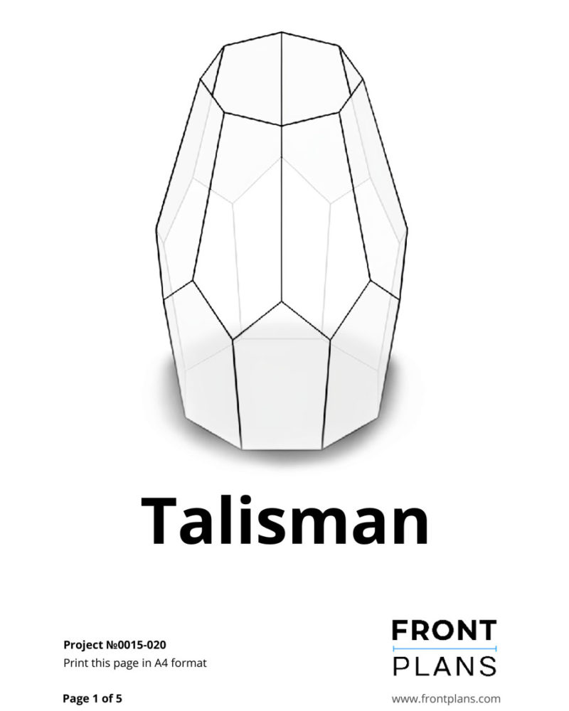 Talisman Geometric Florarium design plan, DIY blueprint