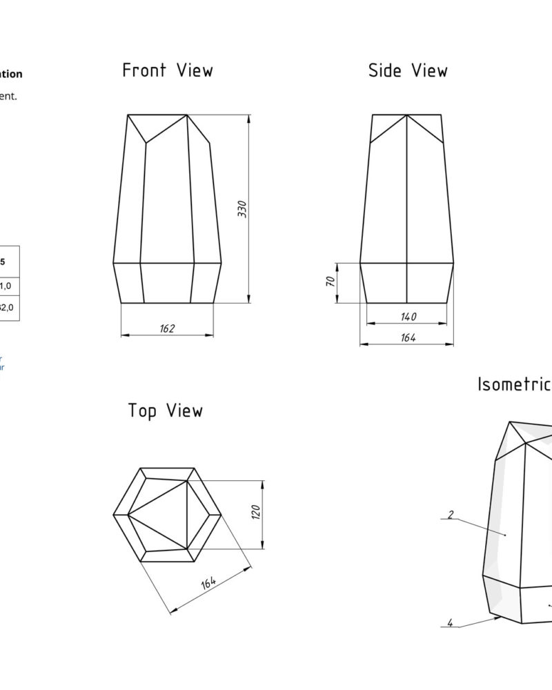 Geometric Florarium design plan, DIY blueprint, Terrarium template