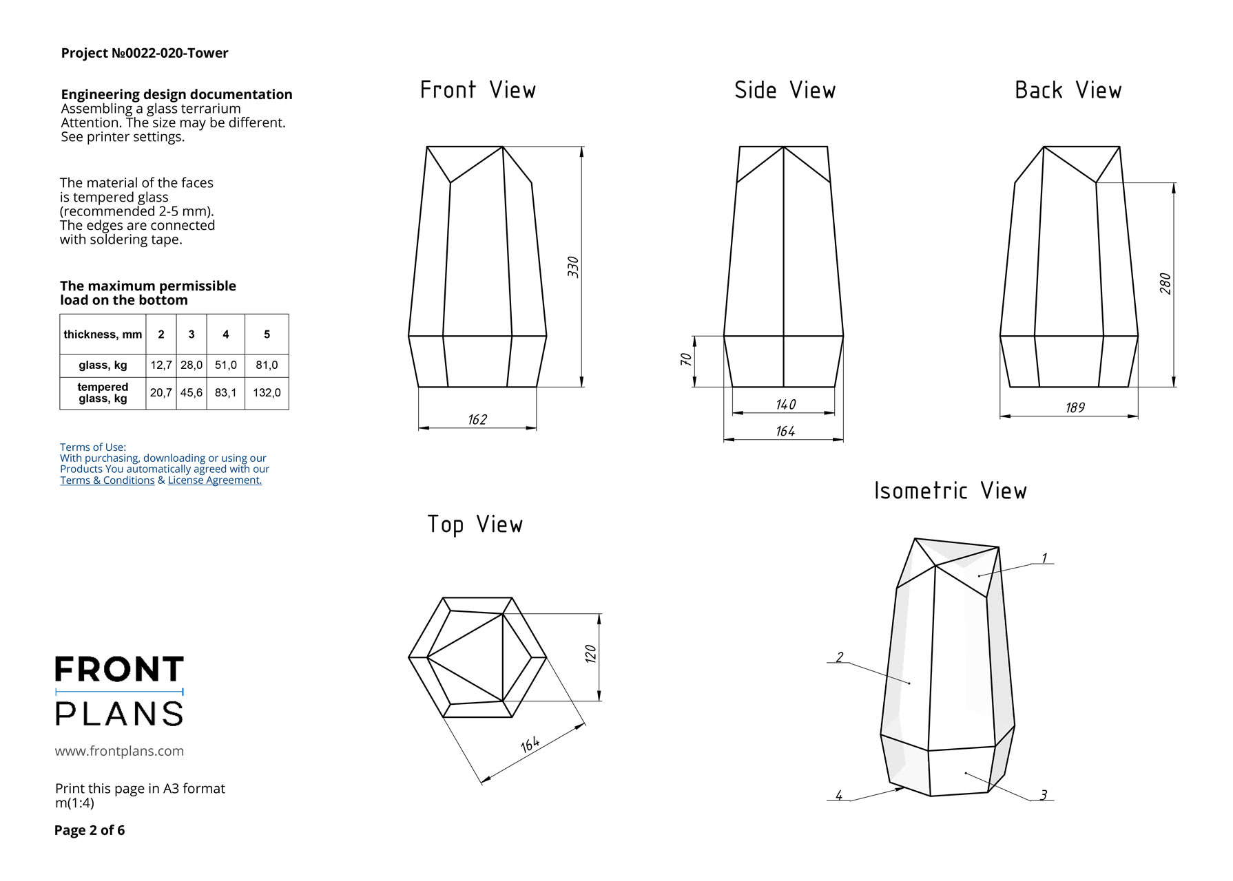 Geometric Florarium design plan, DIY blueprint, Terrarium template