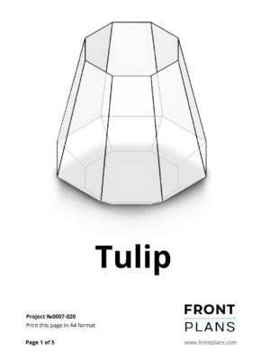 Geometric Florarium design plan, blueprint