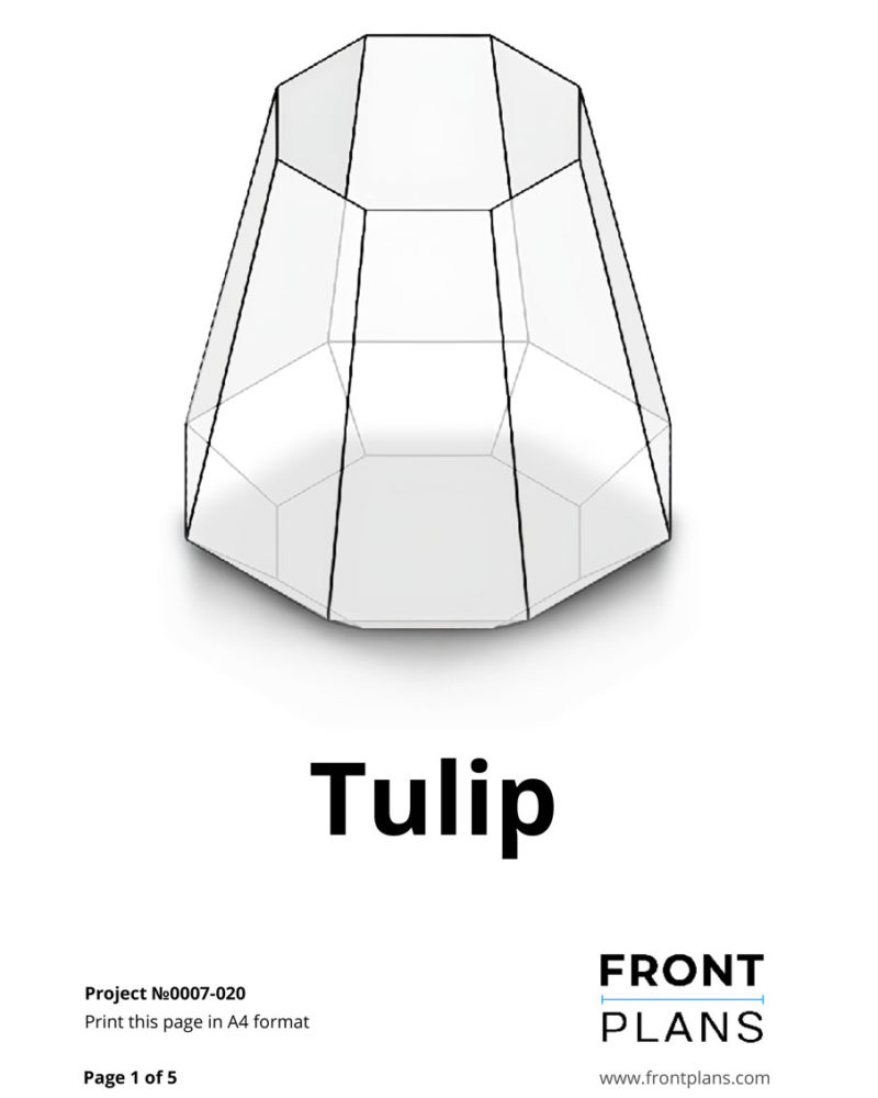 Geometric Florarium design plan, blueprint